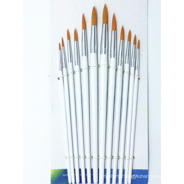 Round Woden Handle 12PCS Artist Brushes Sets